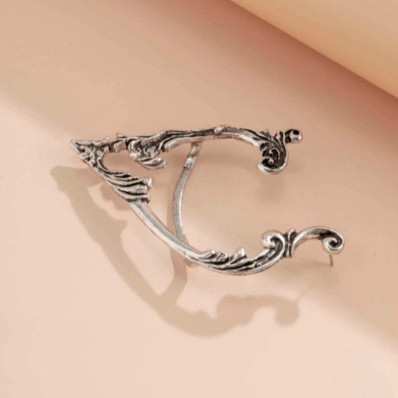Baroque Elf Pointed Silver Ear Cuff Cosplay - Picture 3 of 4